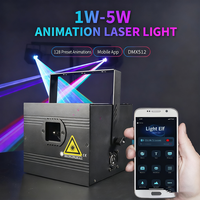 Lumières LED RGB 5W contrôlées par application, ILDA, DJ, discothèque, fête à domicile, mariage, concert, éclairage de scène, IP33, 95 DMX512