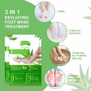 アリバー アロエエキス 角質除去フットマスク 死んだ皮膚細胞除去 粗いかかとケア 美容 アロエフットマスク - Product Image 3