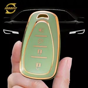 Innofit cea2 giá cả cạnh tranh Car Key Bìa Nhà cung cấp cho Chevrolet Camaro Malibu XL Cruze đầy đủ bảo vệ Vàng cạnh