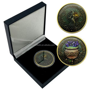 Fabricante <span class=keywords><strong>de</strong></span> Artesanías Metálicas Personalizadas, Recuerdos para Halloween, Moneda <span class=keywords><strong>de</strong></span> Desafío Plateada 3D con Diseño <span class=keywords><strong>de</strong></span> Bruja - Product Image 2