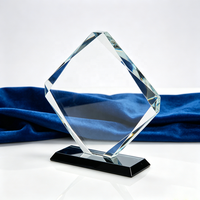 En gros Logo Personnalisé Mot Graver 3D Vierge Optique K9 Cristal Trophée Verre Plaque de Prix