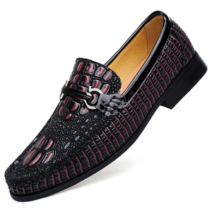 Abito uniforme da uomo mocassini Oxford Derby flat basso con fibbia in metallo goffrato con radice in legno su vera pelle - Product Image 3