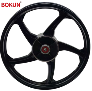 Nouvelle série de jantes <span class=keywords><strong>avant</strong></span> et arrière à cinq branches de 1,4 x 17 et 1,6 x 16 pouces avec jantes en alliage d'aluminium noir - Product Image 4