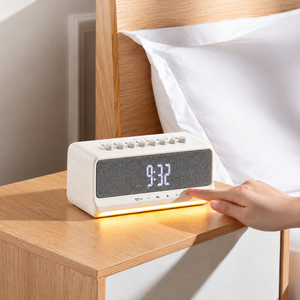Smart Speaker with Alarm Clock Sleep Light White Noise Machine Touch Control Bedside Audio Device for Bedroom - Product Image 1