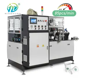 Machine automatique de gobelets en papier jetables à grande vitesse 70 ~ 90 pièces/min/usine source de machine de gobelets en papier