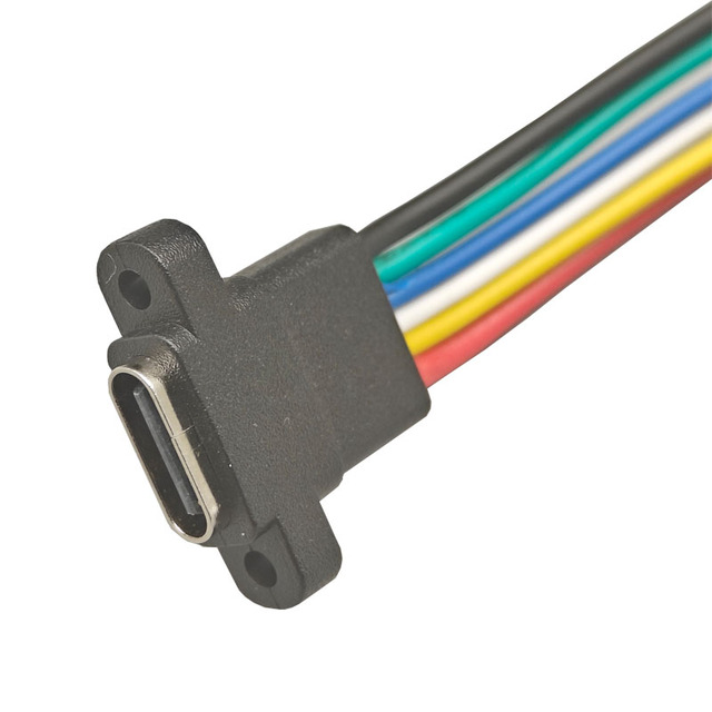 Rohs Factory USB-20C-F-06F159L to USB C Plug USB-Type C 6pin CONNECTOR with Wire Lead USB Charge Cable