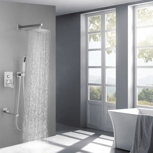 DB Luxury Juego de baño cuadrado de 10 pulgadas Mezclador de lluvia Combo de Ducha - Product Image 5