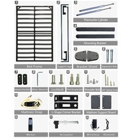 Nouveau produit : Lit mural gain de place avec télécommande, inclinable verticalement, électrique, avec cadre en métal