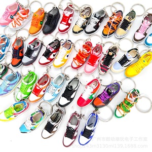 Hot-Sale 3D Mini Sneaker Shoe Keychain Cute pvc <strong>Jordan</strong> Dunks Key Chain Car Bag Pendant Keyring Keychains - Product Image 3