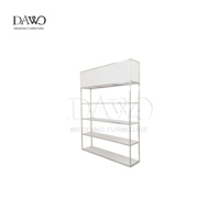 Expositor de Cuatro Niveles de Acero Inoxidable Pulido con Estructura Metálica Desmontable, Soporte para Pasteles, Flores y Botellas, Ideal para Alquiler en Eventos