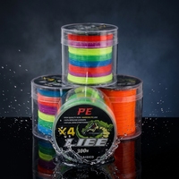 Ligne de pêche tressée PE 4X avec revêtement lisse pour lancer longue distance et surfcasting, 300m, résistante à l'abrasion, douce