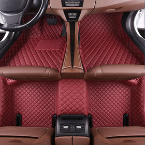 Tapis de voiture sur mesure en cuir véritable de luxe Starlight 3D/5D/7D, ensemble complet de 4 pièces, pour Audi <span class=keywords><strong>rouge</strong></span>, compatible LHD/RHD - Product Image 4