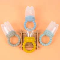 Sucette pour bébé en silicone, distributeur de nourriture pour bébé avec 1 taille de poche en silicone, distributeur de nourriture en maille sans BPA pour nourrissons