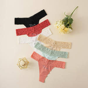 Hoogwaardige dames slipjes met bloemenprint, ademend, laag uitgesneden, gebreid ondergoed, dunne <span class=keywords><strong>hipster</strong></span> snit voor dagelijks gebruik - Product Image 2