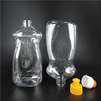 Bouteilles de détergent à vaisselle vides en PET transparent de 500 ml à bouchon à vis, idéales pour la cuisine - Prix abordable