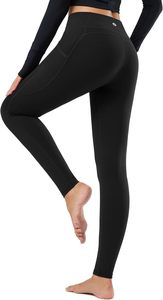 Leggings Termici <span class=keywords><strong>Foderati</strong></span> in <span class=keywords><strong>Pile</strong></span> Baleaf per Donna, Pantaloni Yoga Invernali a Vita Alta con Tasche e Controllo Pancia - Product Image 2