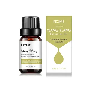 FEXMS 10ML olio di Ylang-ylang olio essenziale di grado terapeutico per diffusore, profumo, saponi, candele, massaggio