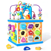 Boîte de Trésors : Jouets d'apprentissage de l'alphabet anglais, blocs de construction, scènes, animaux, jeux de perles et casse-têtes