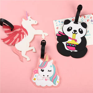 Travel Custom Design 3d rialzato in rilievo Logo valigia appendiabiti in gomma morbida Pvc etichetta per bagagli vuota con cinturino - Product Image 4