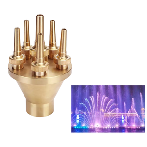 Ugello a spruzzo regolabile in ottone/rame da 1, 1-1/2, 2, 2-1/2 pollici, impermeabile, per fontana a fiore con getto centrale, per ornamenti da giardino <span class=keywords><strong>e</strong></span> uso esterno - Product Image 1