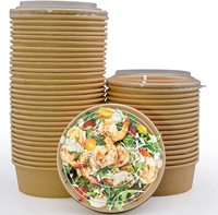 Seaux à collations jetables de grande capacité 500ML emballages de fast-food pour chips de poulet frit boissons énergisantes papier artisanal
