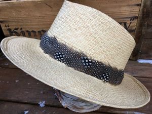 May TRIM Ribbon rìa tự nhiên gà lôi lông hat ban nhạc cho nam giới phụ nữ Cowboy Fedora Hat trang phục mũ nón tóc phụ kiện - Product Image 2