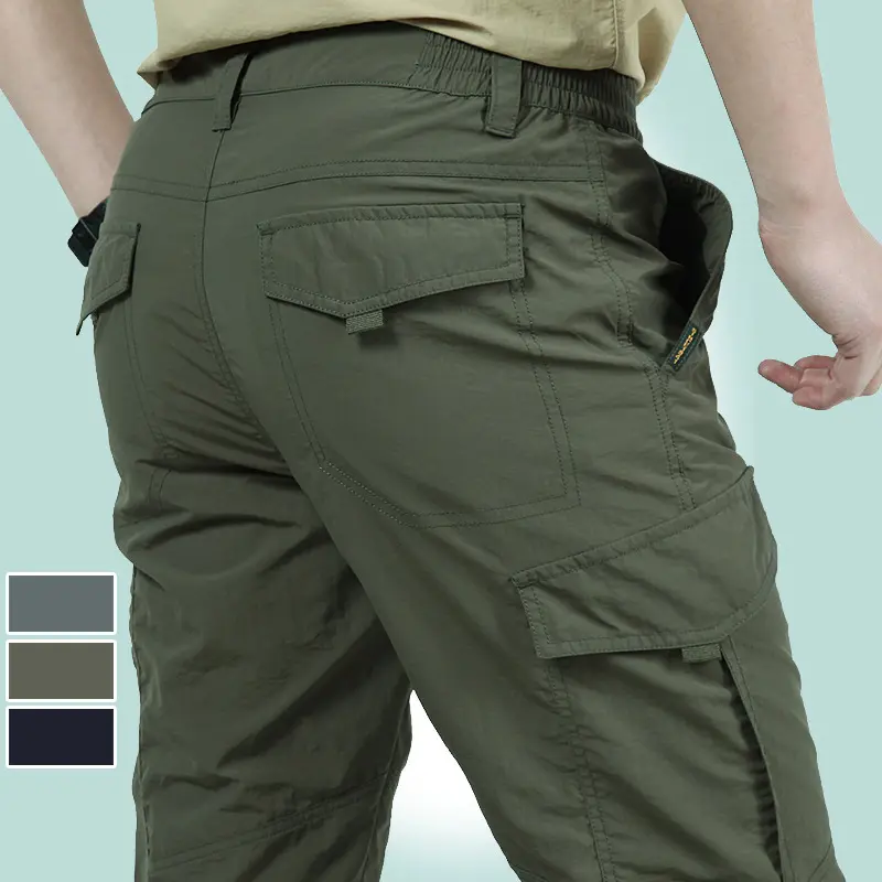 Long Trousers Male Waterproof Quick Dry Cargo Pants Men's Lightweight Tactical Pants