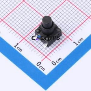 GT-TC120A-H100-L1 Tactile Switch SMD-4P,6.2x6.2mm Switch Single Pole Single Throw Round Button 1.6N Vertical Mount - Product Image 1