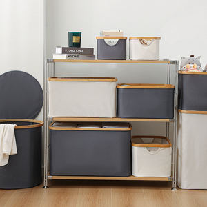 Opvouwbare bamboe wasmand, kledingopberger, opbergmand voor kleding, opbergmanden voor de kast met handvat - Product Image 4