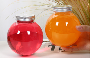 Rỗng biểu tượng tùy chỉnh in 500ml lạnh nước trái cây bóng hình dạng BOBA chai Trà BOBA chai trà sữa với nắp nhôm - Product Image 5