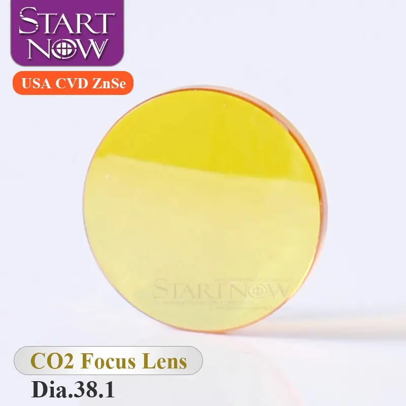 Startnow optik Lens D38.1mm F127 190.5mm 5 "-7.5" abd CVD ZnSe lazer odaklanan Lens yüksek güç CO2 lazer karışık kesme makinası