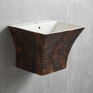 Siège de toilette suspendu au mur européen certifié CE sans rebord rond/carré effet bois naturel placard à eau en céramique ensembles muraux - Product Image 4