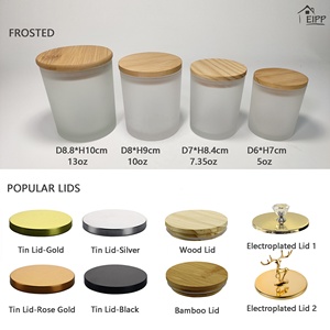 Hũ thủy tinh đen cao cấp có nắp, đựng nến, 10 oz và 3 oz - Product Image 2