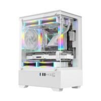 Boîtier PC AntarcChill Mid Tower Micro ATC, prend en charge le refroidisseur liquide de 240 mm, double vitrage latéral, vue complète, boîtier économique, bon rapport qualité-prix
