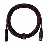 Câble de microphone XLR mâle-femelle OEM RH-X107 en tweed avec blindage spiralé, gaine en PVC et conducteur en cuivre sans oxygène