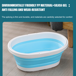 Sản Phẩm Bán Chạy Giỏ Thoát Nước Gấp Gọn Tiện Dụng Cây Lau Nhà Giỏ Giặt Gấp Gọn Bằng Nhựa Silicon - Product Image 6