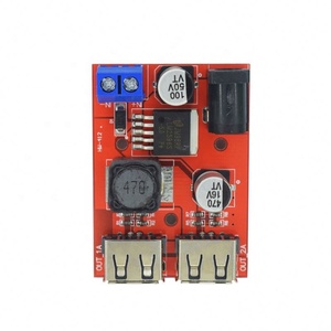 Module convertisseur abaisseur DC-DC double USB LM2596 LM2596S 9V 12V 24V 36V vers 5V 3A pour chargeur de voiture et alimentation solaire - Product Image 3