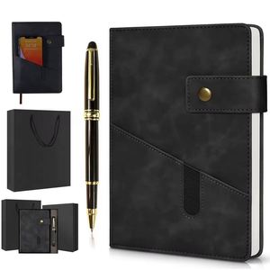 Custom Printing A5 Hardcover Leather Business Gift Box Set 100 <b>Sheets</b> Office Planner Notebook <b>Magnetic</b> Buckle School Meetings - Product Image 1
