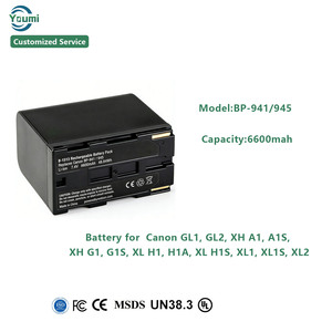 Batería para Videocámara de 7.4V 6600MAH BP-945 BP945 BP975 para Canon GL1, GL2, XH <span class=keywords><strong>A1</strong></span>, A1S, XH G1, G1S, XL H1, H1A, XL H1S, XL1 - Product Image 1