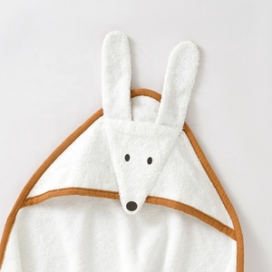 Vente en gros Super Doux 100% Coton Biologique <span class=keywords><strong>Serviette</strong></span> <span class=keywords><strong>de</strong></span> <span class=keywords><strong>Bain</strong></span> à Capuche pour Bébé Kangourou Animal Peignoir pour Enfants Bébé - Product Image 3