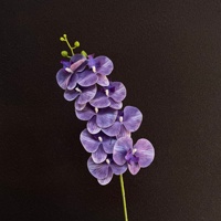 Flores Artificiales de Seda Morada al por Mayor para Decoración de Techos y Pisos de Salones de Boda, Arreglos para Fiestas y Eventos, Rosas, Phalaenopsis, Lirios, Duraderas