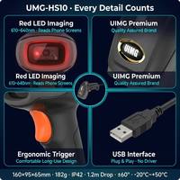 UIMG Scanner de codes-barres USB 1D économique, portable, Plug and Play pour les points de vente des magasins de beauté