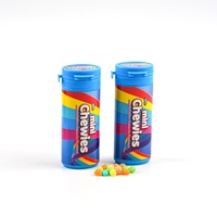 Veganistische Halal Pittige Teeny Taaie Flesbuis Brc Oem Slittles Miljoenen Snoepjes Importeren Zoete Taaie Caramelo Exotische Bonbon Kauwsnoep