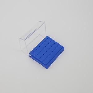 Dental Bur Holder LK-1405 24 Holes Blue Square Root Canal <b>File</b> <b>Storage</b> <b>Box</b> For Dental Instruments - Product Image 1