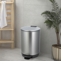 Chaude Nouvelle Poubelle À Pédale En Acier Inoxydable 3L Capacité Durable Ménage Pied Poubelle