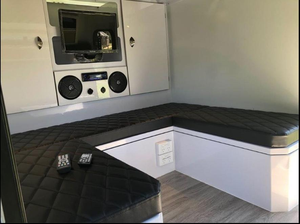 Autocaravana de fibra de vidrio de aluminio Pop-Top de lujo moderna, caravana todoterreno con cocina para acampar y remolques de viaje - Product Image 6