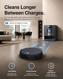 Premium for X12 OMNICYCLONE Robot Vacuum Mop Automatic Cleaning 22000Pa Suction Obstacle Avoidance <b>Plastic</b> Construction - Product Image 6