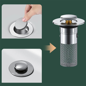 Wholesale Multifunctional Floor Drain Filter Core Basin Stopper Hair Catcher Shower <b>Strainer</b> Bathroom Accessory - Product Image 5