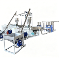Machine d'alimentation de granulés plastiques PVC HDPE LLDPE EVA, extrudeuse bivis contrarotative SJS90/23, ligne de granulation 400-500 kg/h