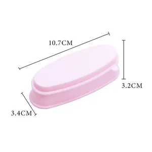 Conteneur portable ergonomique réutilisable pour poudre à ongles, plateaux de manucure française DIY, accessoire de manucure - Product Image 4